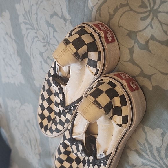 Vans Slip-On Checkerboard Skate Shoe - Black / White - Picture 3 of 3